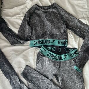 Gymshark Women’s Workout Set XS Gray Blue